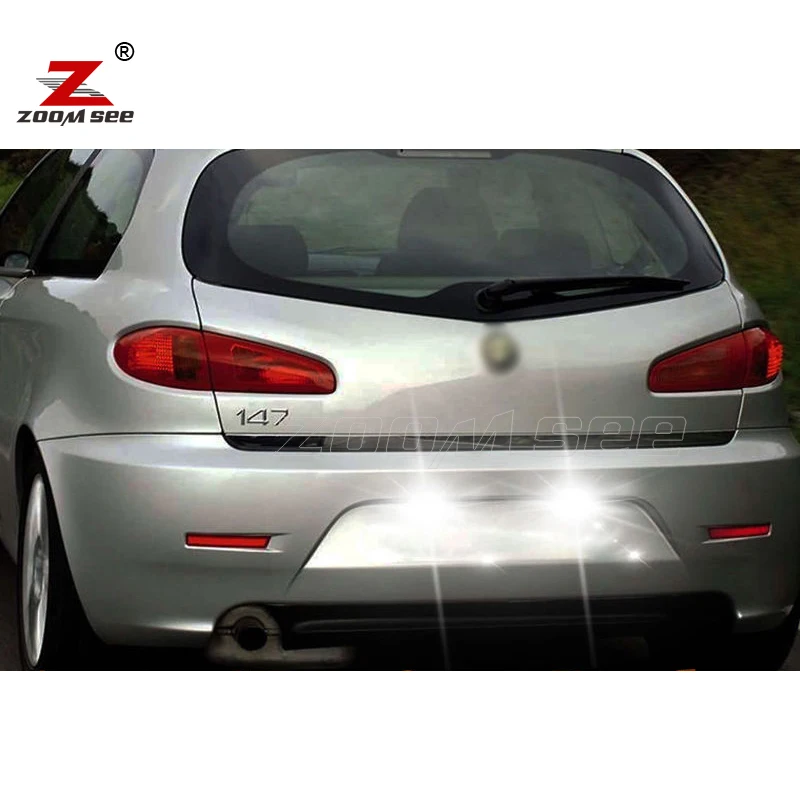 Canbus white Car LED Reverse backup tail lamp + LED plate Exterior light + LED Parking city bulb for Alfa Romeo 147  (2000-2010)