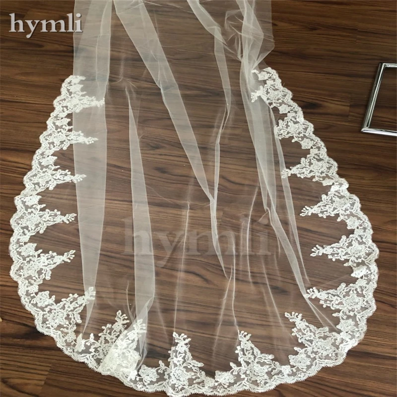 Voile De mariée blanc/ivoire, 3m De Long, avec peigne, en dentelle, accessoires De mariage