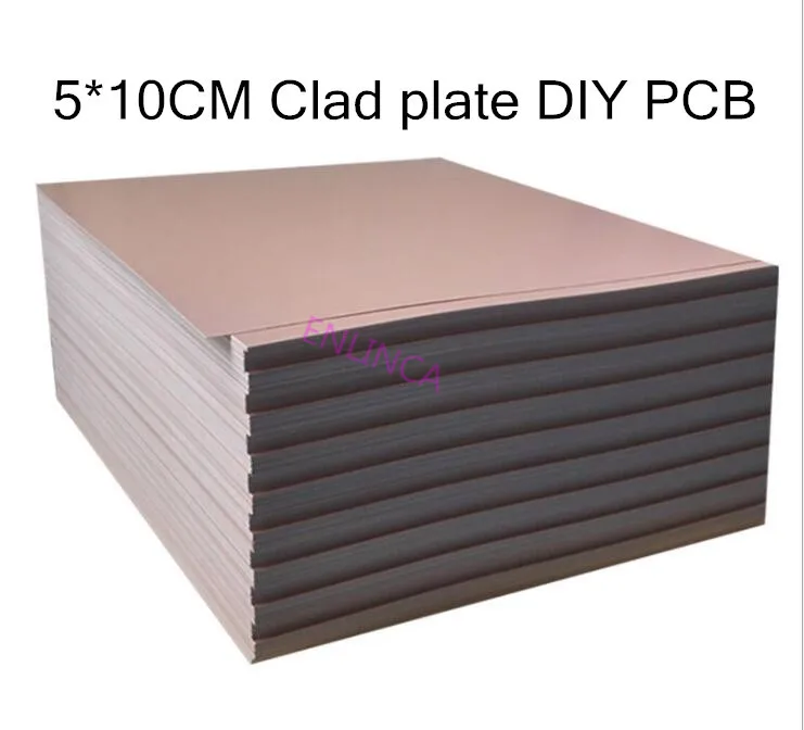 5pcs PCB 5*10cm Single Side Copper Clad plate DIY PCB Laminate Circuit Glass fiber epoxy Board 5x10cm 50x100mm 1.5mm Thickness