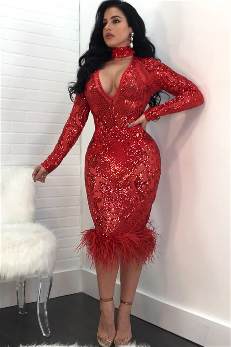 Feather Mermaid Gorgeous V Neck  Night Robe Sequins Lace Appliqued Graceful Sleepwear Party Dress Custom Made Nightgowns Robes