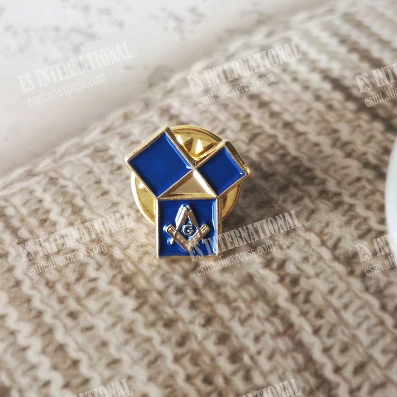 Masonic Lapel Pins Freemasonry Badge Mason Freemason BLM52 Size 1.3*1.4cm Blue the 47th Problem of Euclid  Creative Items Gift