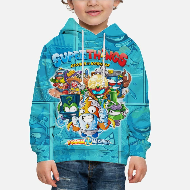 Toddler Boys Girls Super Zings 7 Hoodies Spring Autumn Kids Superthings Power Machines Pullovers Child Cartoon Anime Sweatshirt