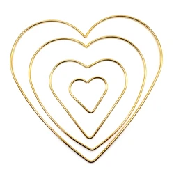 1Pc Love Heart Shape  Dream Catcher Rings Metal Craft Hoops for Dreamcatchers Wreaths Macrame Project DIY Accessories 5-20cm