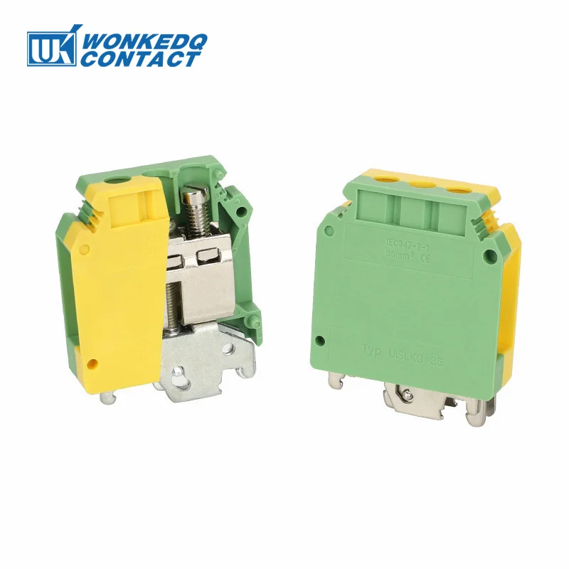 USLKG35 Screw Ground Modular Protective Earth Plug 35mm² Universal Wire Electrical Connector DIN Rail Terminal Block USLKG 35