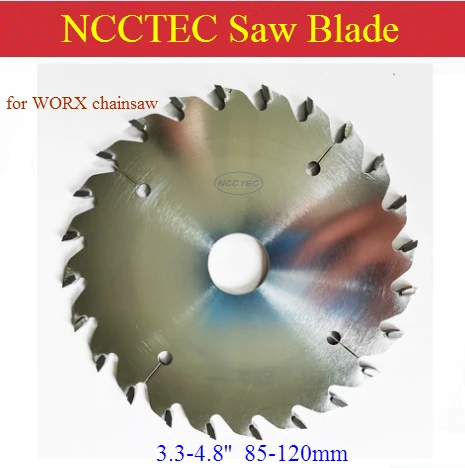 9.5mm Hole 3.3''-4.8'' inch TCT Ultra thin Carbided saw blade for cutting wood,aluminum,MF,MFC,MFMDF |85-120mm for WORX chainsaw