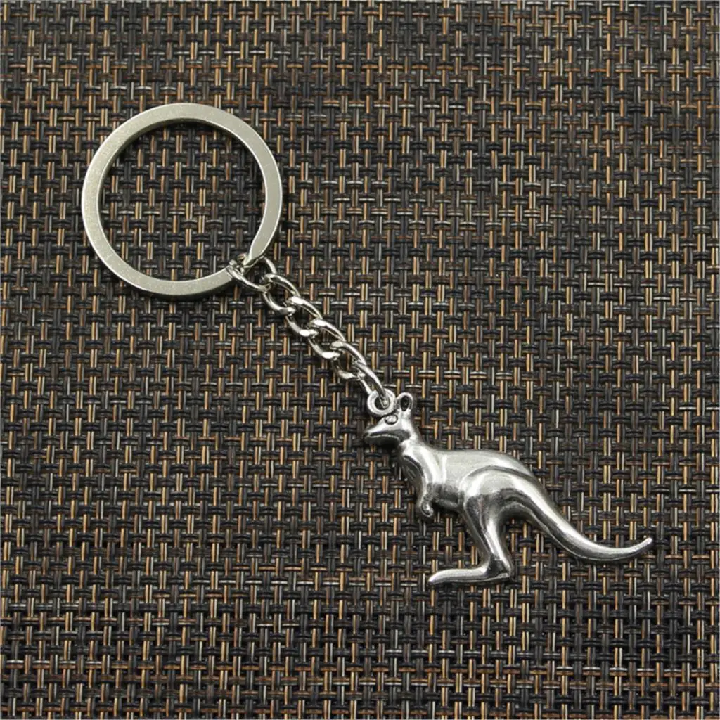 New Hot Men Key Ring Metal Key Chain Keychain Gift Jewelry Bronze Silver Color Australia Kangaroo Pendant Great Promotion