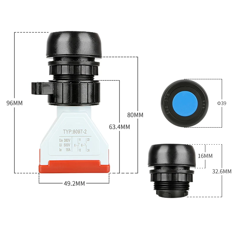 BA8097 explosion-proof control button switch self-reset EX explosion-proof button distribution box 30mm hole 1NO/1NC