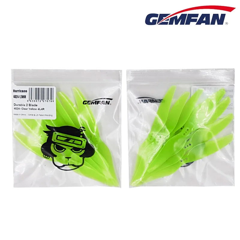 12 Pair Gemfan Hurricane 4024 śmigło 2 ostrze 3 otwór 1.5mm 4x2.4 CW CCW Racing śmigło dla Mini FPV bezszczotkowy silnik rekwizyty