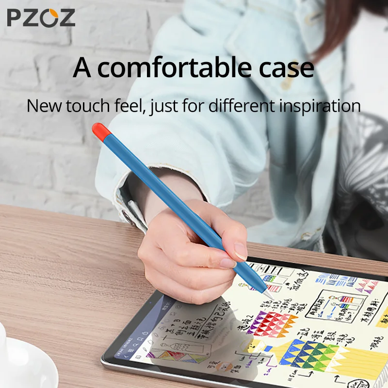 PZOZ For Apple Pencil 2 1st 2nd Case Pencil case Tablet Touch Stylus Pen Protective Cover Pouch Portable Soft Silicone Case