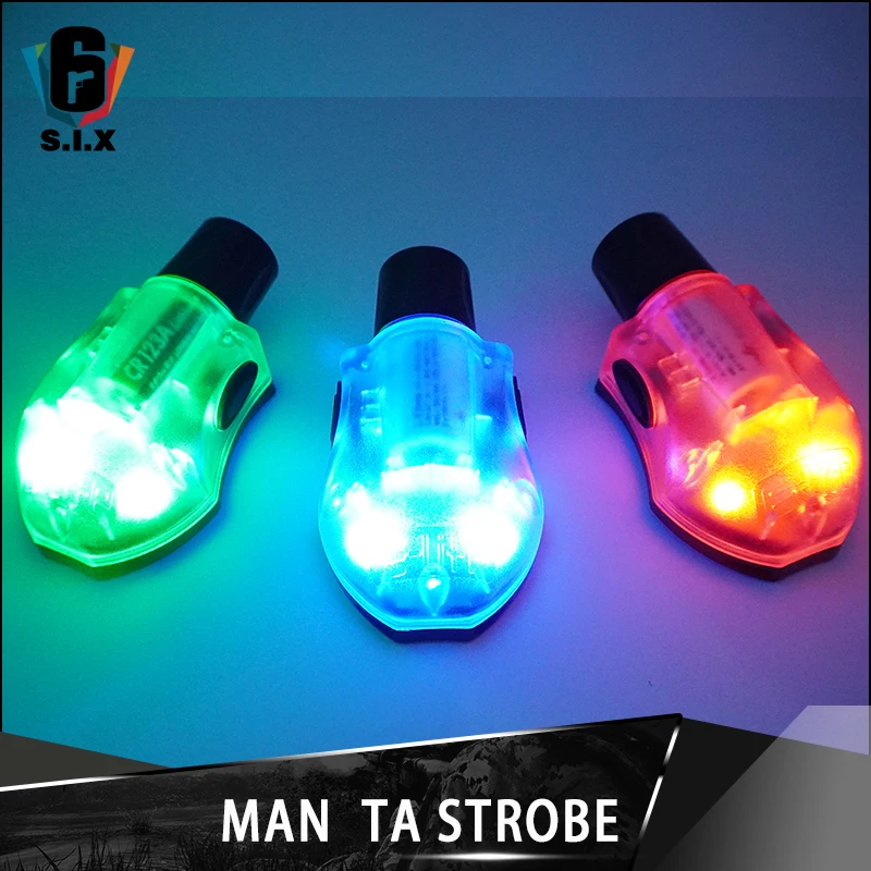 

Tactical Waterproof Survival Lamp Signal Helmet Light Strobe Version Red Green Blue Strobe Light IR With Velcro Safety Helmet