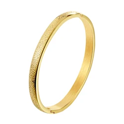 Top Quality Beautiful Bump point Curved Bracelet & Bangle For Couples Stainless Steel Gold Color Bangle Wholesale Price