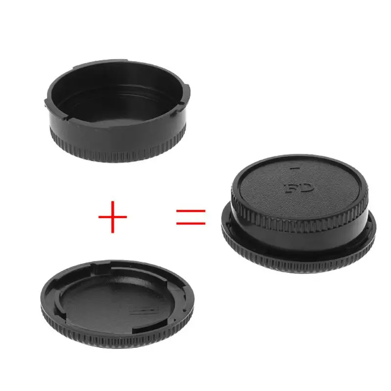 Rear Lens Body Cap Camera Cover Anti-dust Mount Protection Plastic Black for canon FD