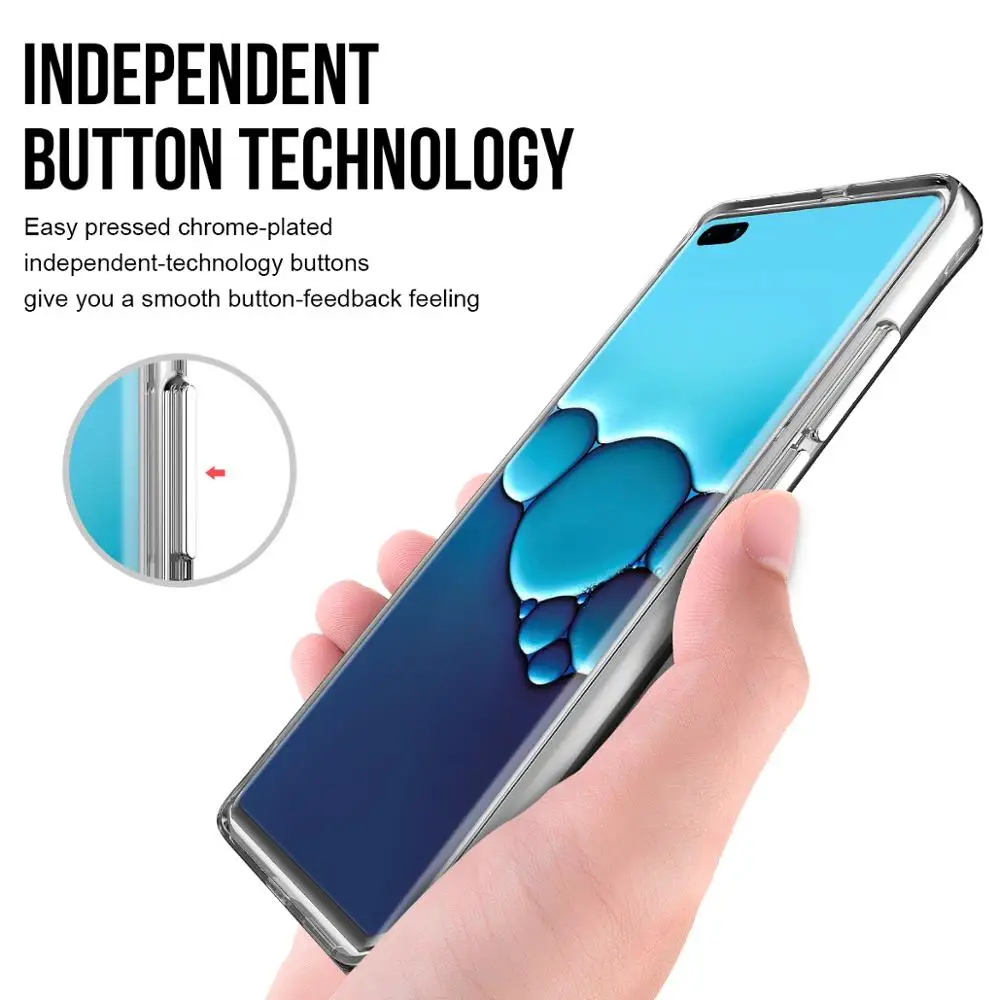 Transparent Shockproof Armor Case For Huawei P40 P50 P30 P20 Pro Mate 40 Pro Plus Full Clear Space Acrylic Cover