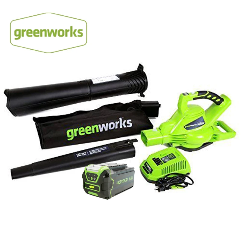 

GreenWorks воздуходувка для сада на открытом воздухе DigiPro G-MAX 40 В беспроводная переменная скорость185 миль в час в час с зарядным устройством 4ah