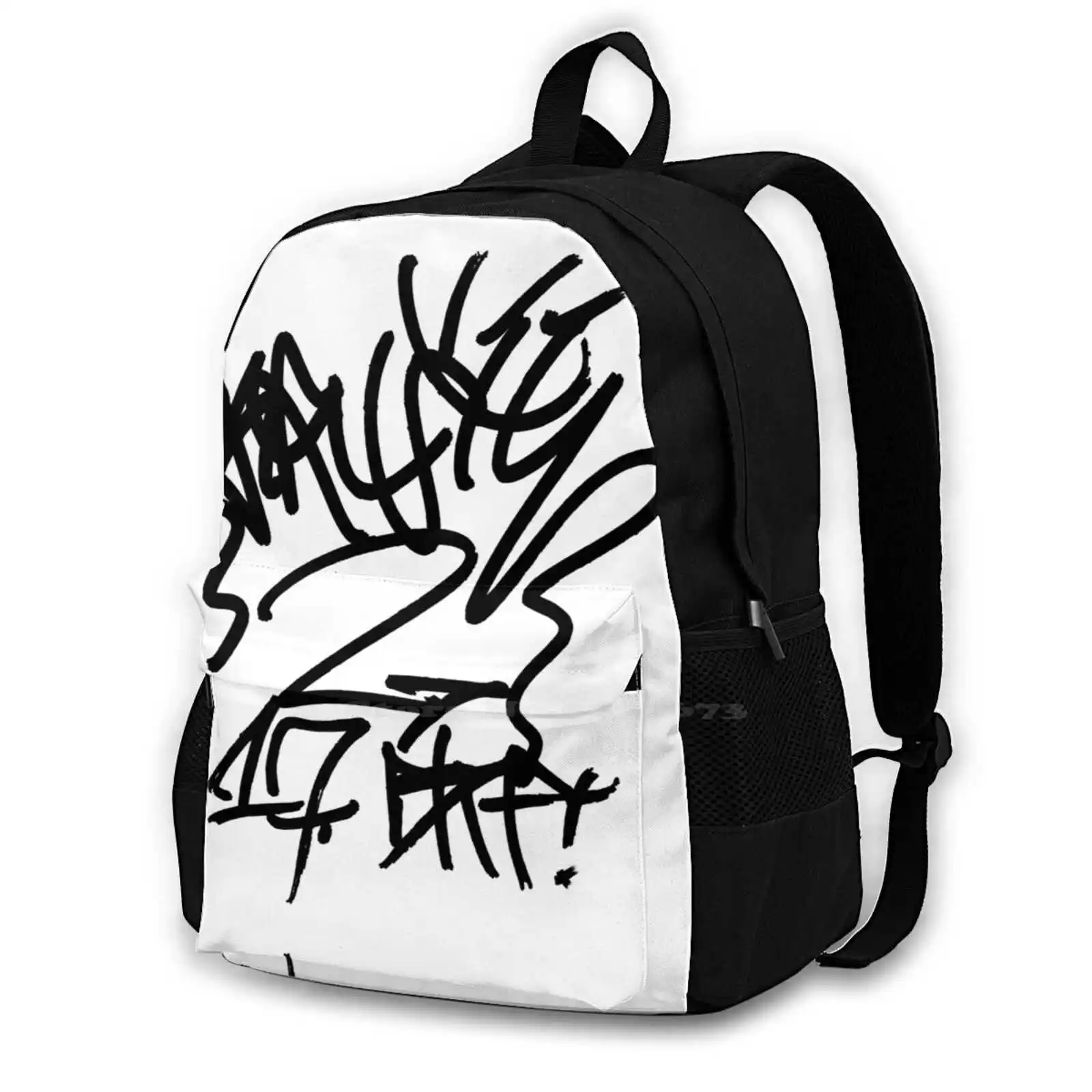 Krusty Handstyle Raw Graffiti Tag Backpacks For School Teenagers Girls Travel Bags Krusty Graffiti Throwie Street Art Spray Art