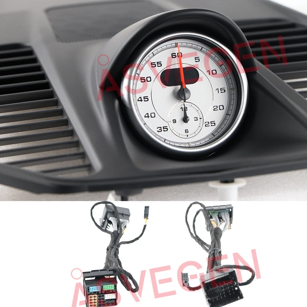 Car Stopwatch For Porsche 911 2013-2018 Interior Sport Chrono Dashboard Center Clock Compass Time Electronic Accessional