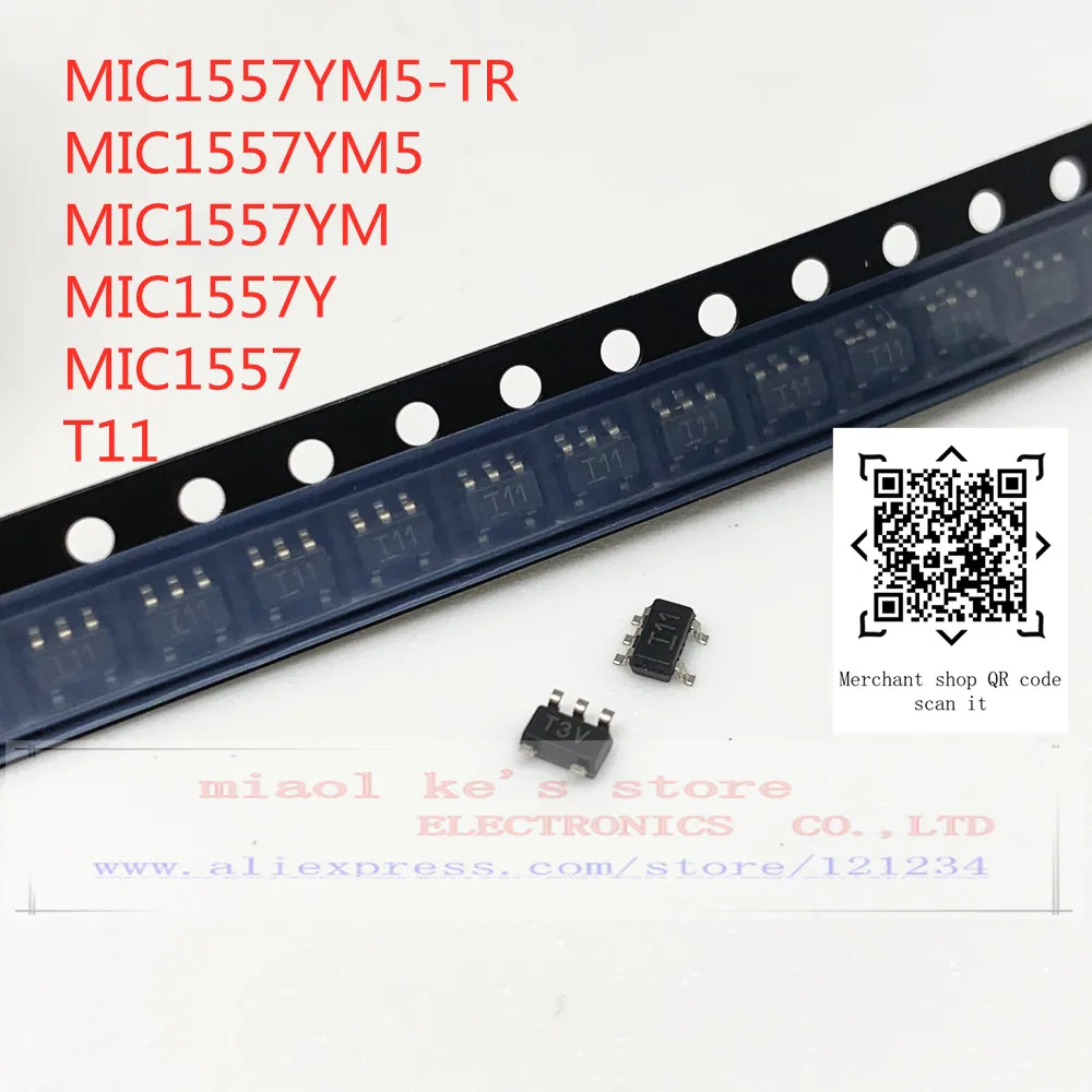 [10pcs]100%New original: MIC1557YM5-TR MIC1557YM5 MIC1557YM MIC1557Y MIC1557 T11 - IC OSC SINGLE TIMER 5MHZ SOT23-5