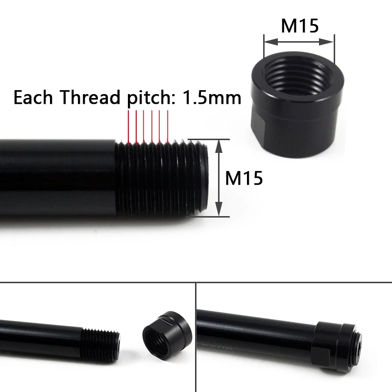 자전거 스루 액슬 너트 M15x1.5mm 액슬 캡 1.5mm 나사 피치 액슬 너트 M15 액슬 나사 너트, 자전거 액세서리