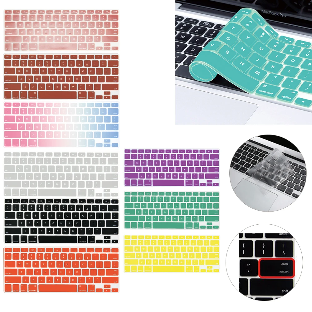 US Keyboard Cover for Apple Macbook Air 11 A1370 A1465 Laptop Keyboard Protector Skin Silicone Soft Waterproof