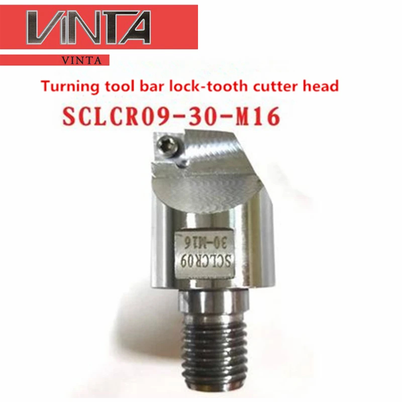 

Tungsten steel anti-vibration cutter bar turning tool lock-tooth cutter head SCLCR09-30-M16