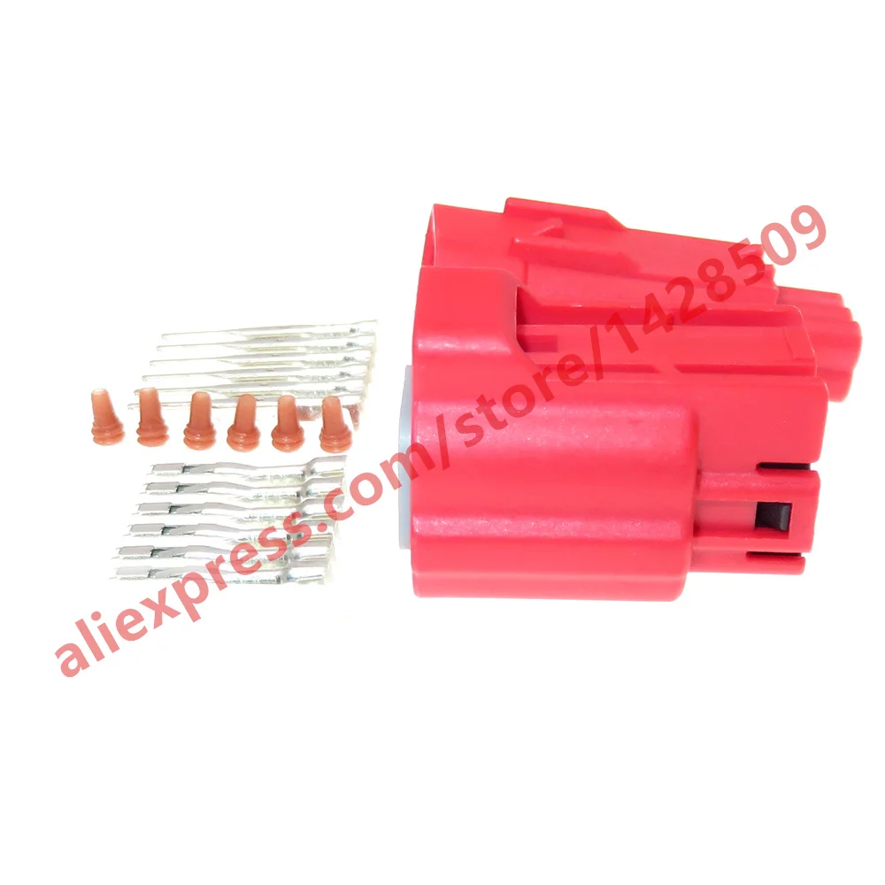 1 Set 6 Pin  MWTRB-06-1A-R MWTPB-06-1A-R Interface Docking Connector Red Auto Plastic Housing Waterproof Wiring Socket