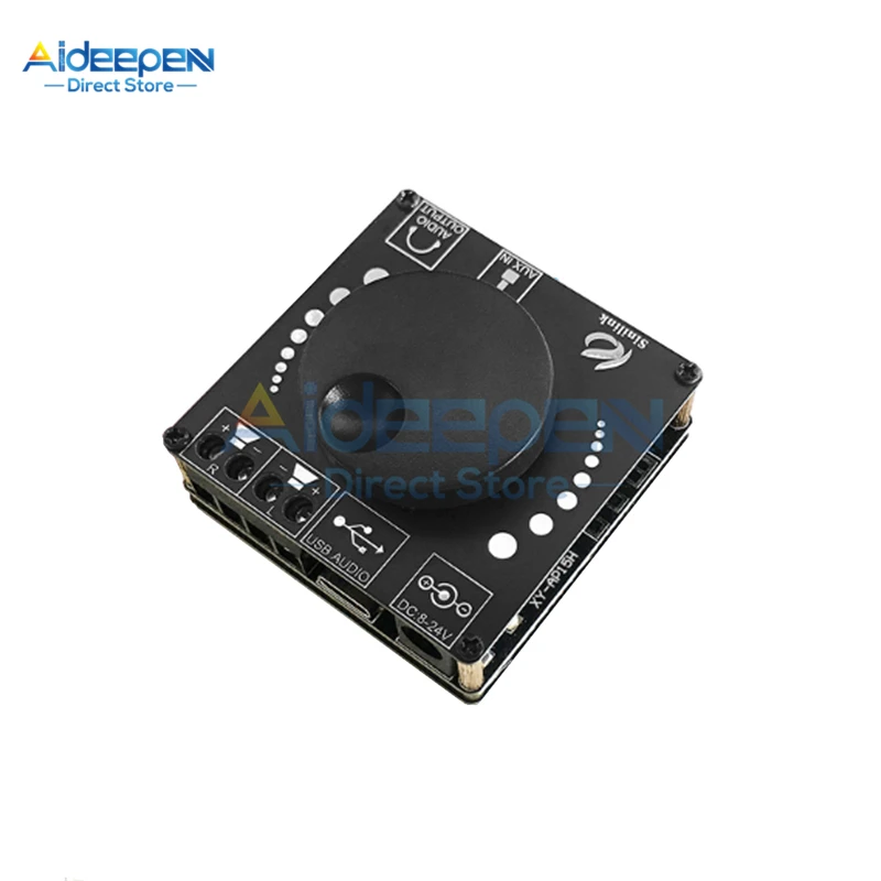 

AP15H Bluetooth 5,0 20WX2 цифровой усилитель мощности стерео плата AMP Amplificador домашний кинотеатр 12 В 24 В 3,5 мм AUX USB управление через приложение