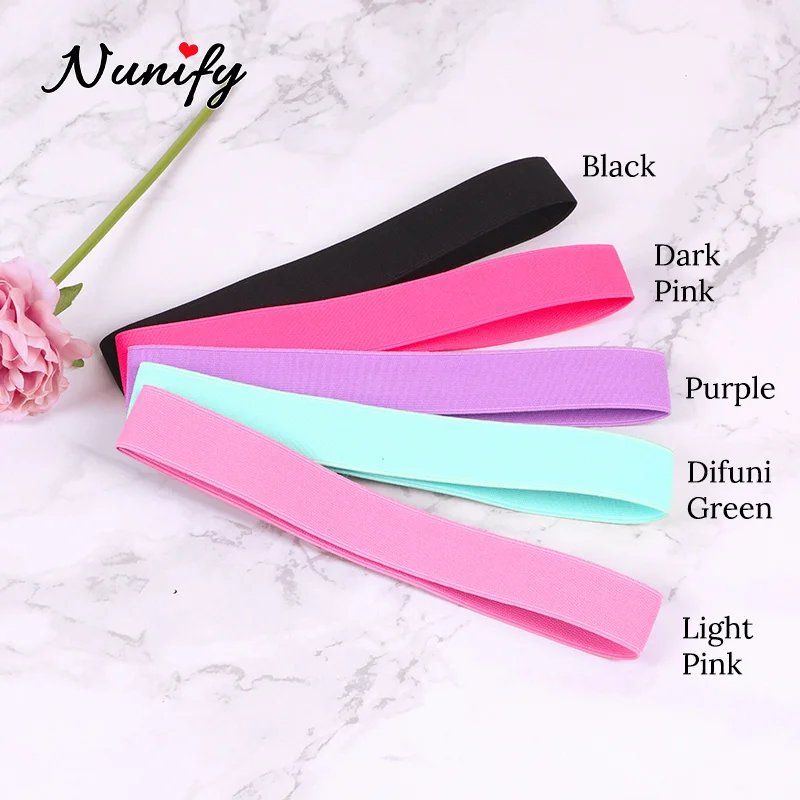 Nunify 6Pcs Wig Headband For Edges 3Cm Width 60Cm Length Elastic Band For Wigs To Lay Edges Pink Purple Elastic Melt Band