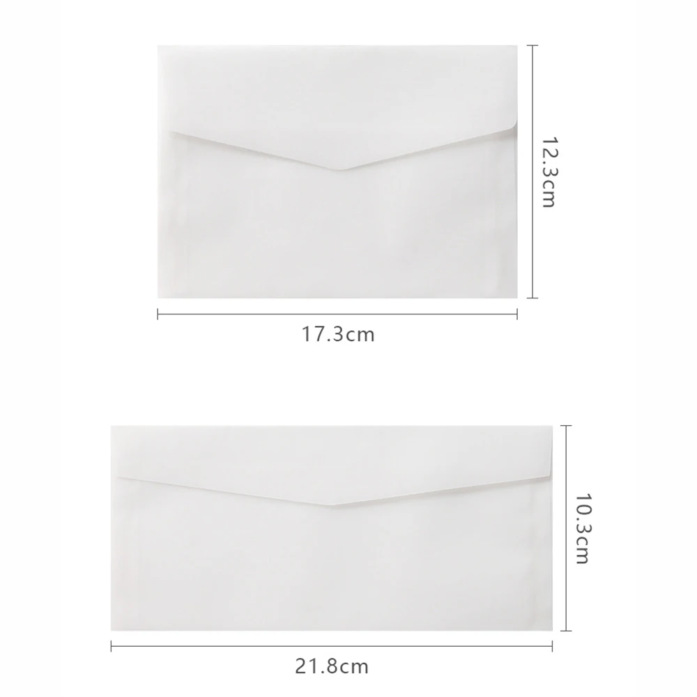 10pcs/lot Blank Envelopes Transparent Paper Envelopes Set Simple Vintage Envelope For Wedding Invitation Blessing Greeting Cards