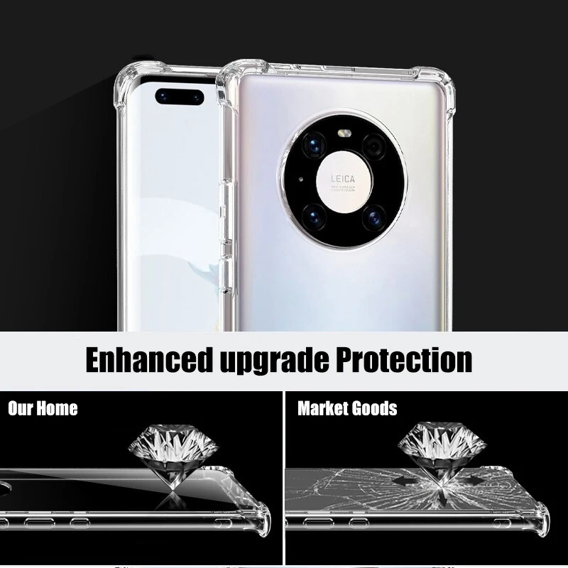 Airbag Soft Silicone TPU Shockproof Case For Huawei Mate 10 20 20X 30 40 50E 50 Pro Plus Lite RS Anti Knock Phone Cover