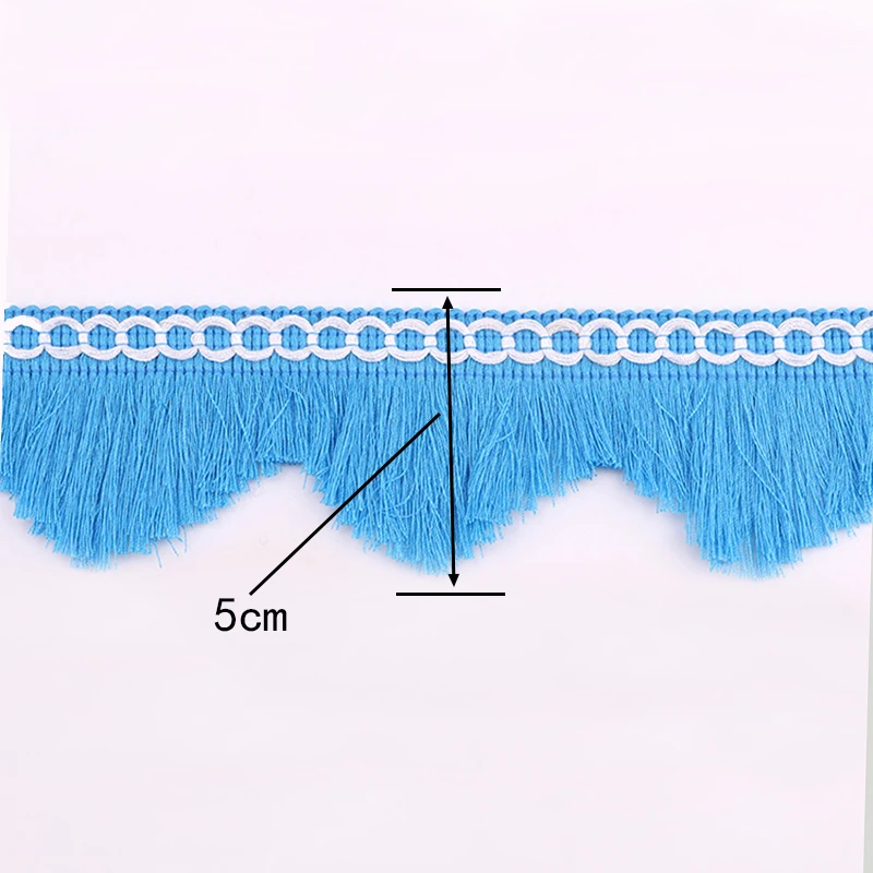 2yards 5cm Tassel Webbing Ribbon Fringe Lace Trim Ribbon Home Curtains Collar DIY Decoration Handmade Sewing Crafts Accessories