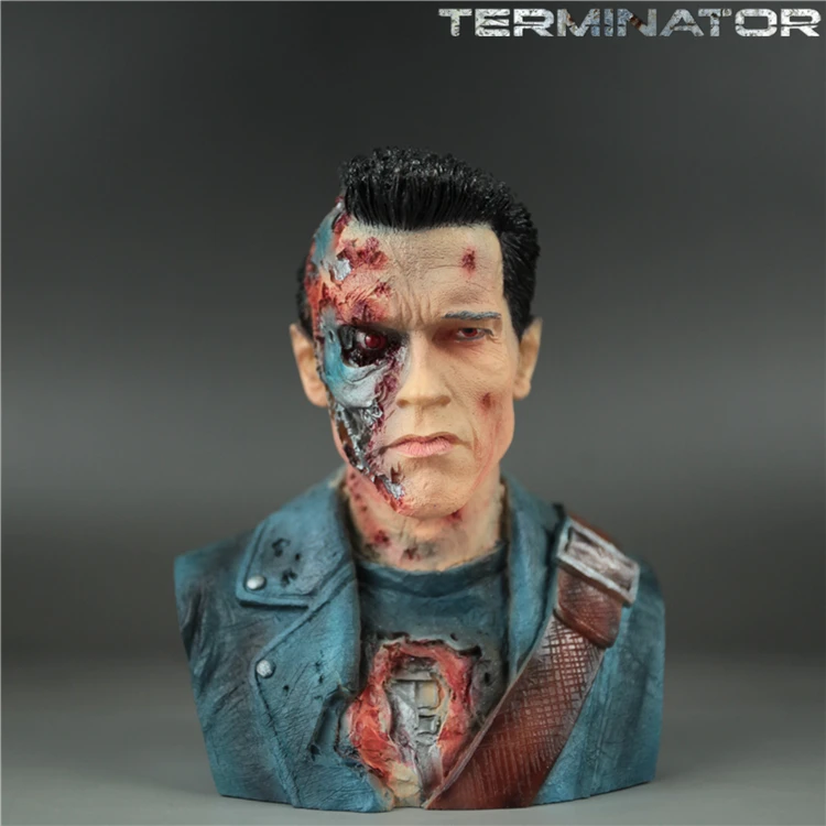 

Terminator T800 1:4 Bust Arnold Schwarzenegger resin figure statue toy Battle Damage Collection model desk decoration