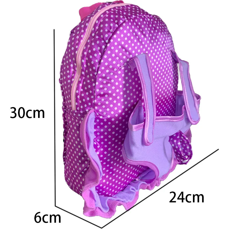 Purple Outgoing Packets Outdoor Carrying Doll Backpack Suitable For 35 Cm 13 Inch Our Generation Girl'S Baby Doll Accessories