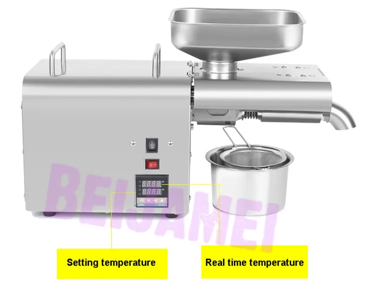 BEIJAMEI Electric Oil Press Machine Small Commercial Peanut Sesame Oil Extractor Presser Machine