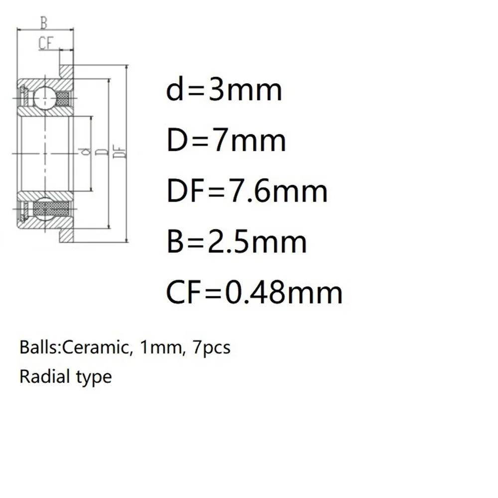 10pcs  ceramic dental bearings SF683TLZZN for High Speed Russian Handpiece cartridge 3x7x7.6x2.5mm