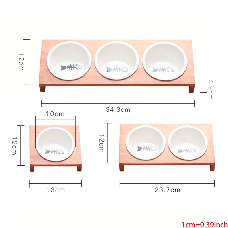 Dog Feeders Bowls Bamboo Tableware Ceramic Pet Water Bowl High Grade Anti Skid Pet Supplies Dog Bowl