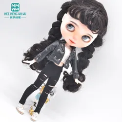 Blyth 1/6 doll clothes Fashion leather jacket  for 28-30cm Azone OB 24 accessories girl gift toy