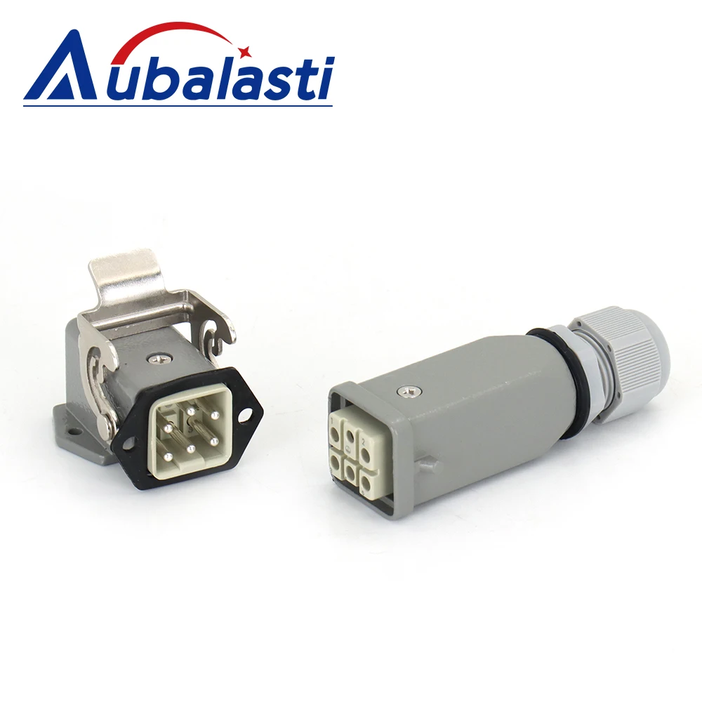 Aubalasti Square 5Core Air Cooled Spindle Motor Heavy Duty Connector Aviation Plug for CNC Spindle