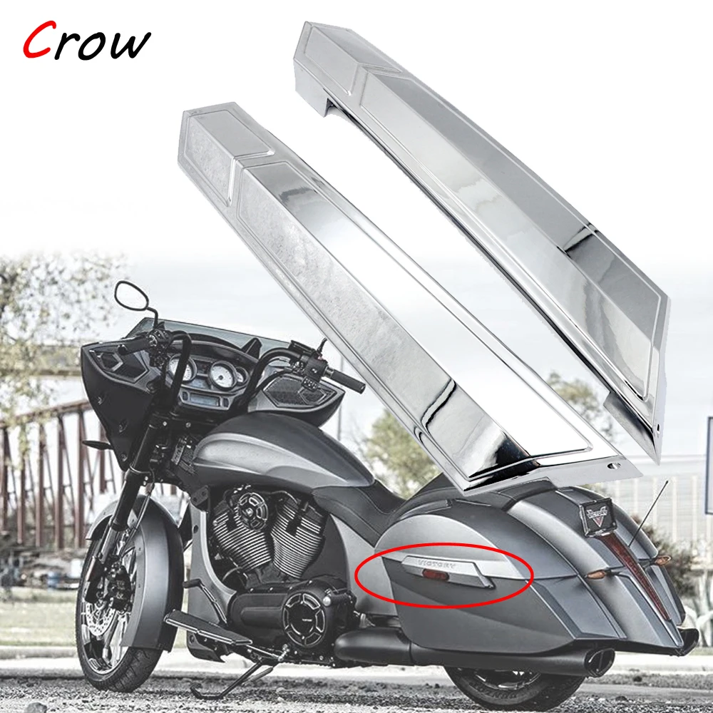 2Pcs Motorcycle Saddlebag Hinge Covers For Victory Cross Country Tour 2010-2017 & Hard-Ball 2012-2013 / Cross Roads 2010-2014