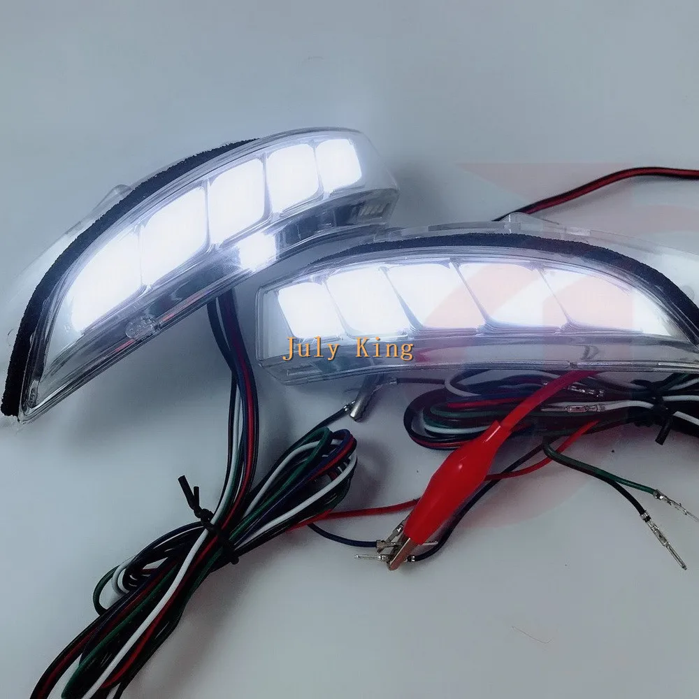 July King LED Rear-view Mirror Lights for Toyota C-HR 2017+, Streamer Yellow Side Turn Signals + Width Light DRL + Ground Lamp