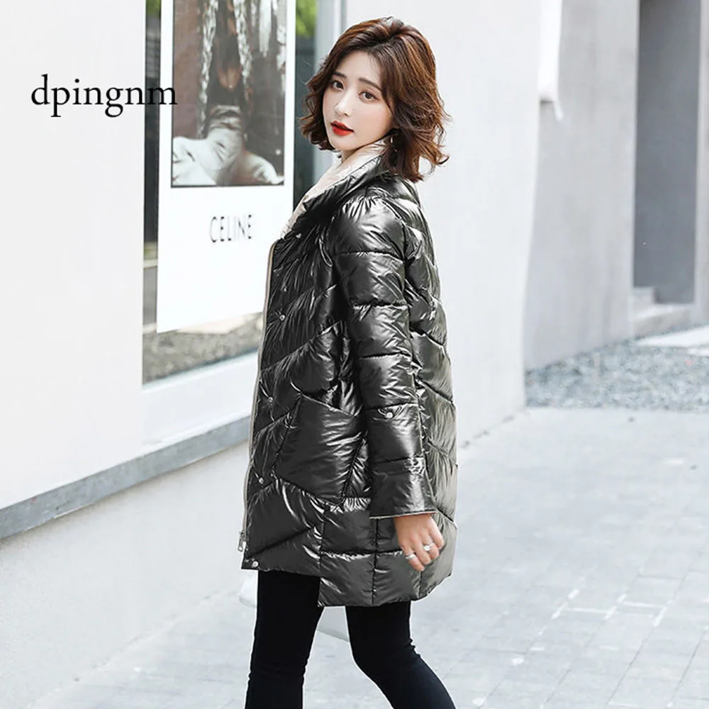 2021 new hooded winter women\'s jacket fashion casual slim long warm cotton coat brand ladies parkas GWD20302D