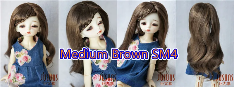 Jusuns Doll Wig JD204 6-7' 7-8' 8-9' 9-10' Long Lady Braids Wave 1/6 1/4 1/3 YOSD MSD SD Blythes Synthetic Mohair BJD Hair
