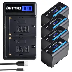 4X 5200mAh NP-F750 NP F750 F730 F770 baterii z wskaźnik zasilania LED + LCD ładowarka z podwójnym portem USB dla Sony CCD-TRV215 CCD-TR917