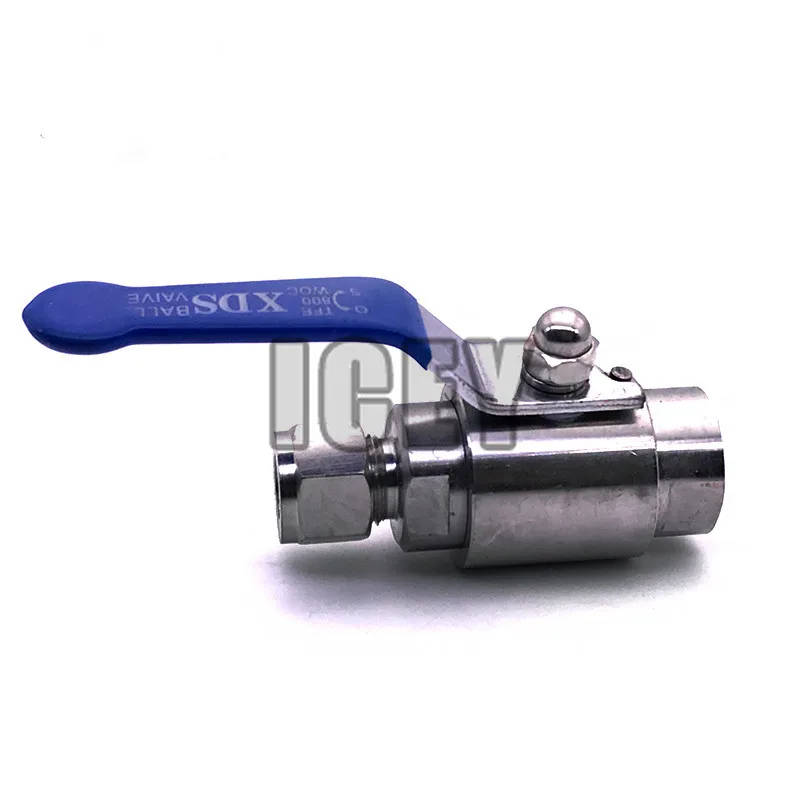 SS304 Ball Valve QGY1-64P High Pressure Card Sleeve Ball Valve