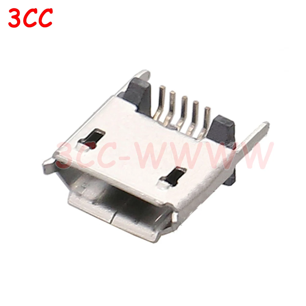 1Pcs Micro Mini USB Jack Socket Charging Port Dock for ZX80-B-5P MICRO USB B Type Vertical SMT 5P Connector