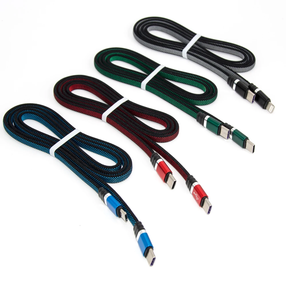 Type - the type c - c Iphone android interface charge line 1 meter flat cloth weaving charging line