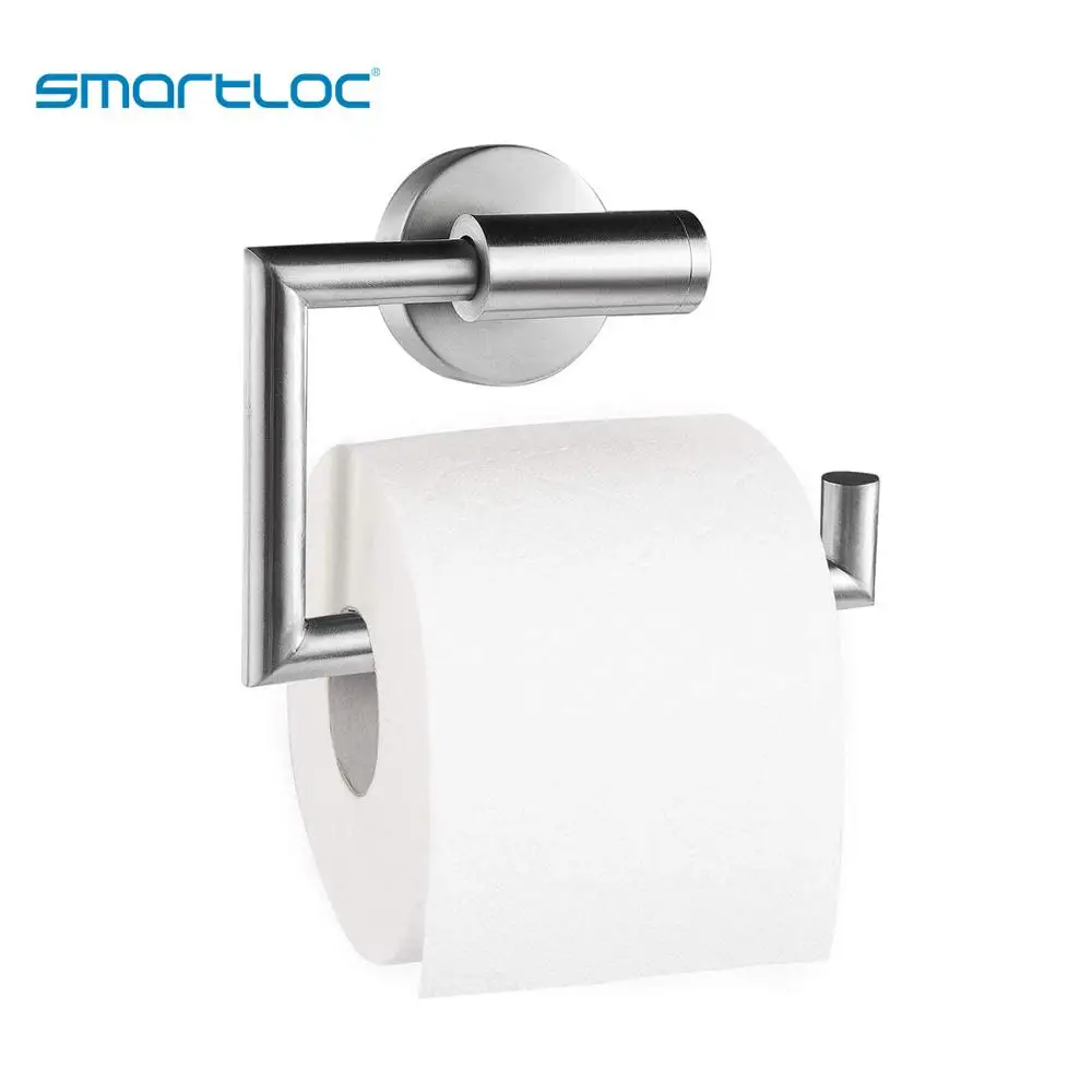 no drill smartloc Stainless Steel Toilet Paper holder Roll Towel Tissue Storage Rack Bathroom Accessories Bath Organizer Shelf