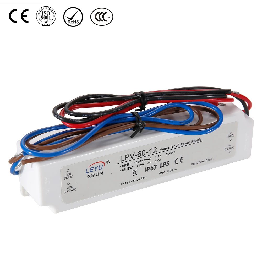 IP67 CE waterproof led driver high quality power supply LPV series