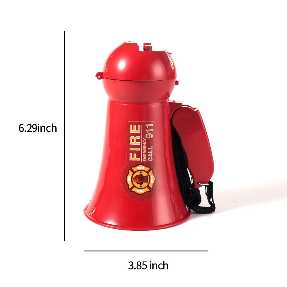 Children Role Play Toy Police Megaphone Pretend Play Fire Fighter Cosplay Set Horn Speaker Toys Kids Gifts