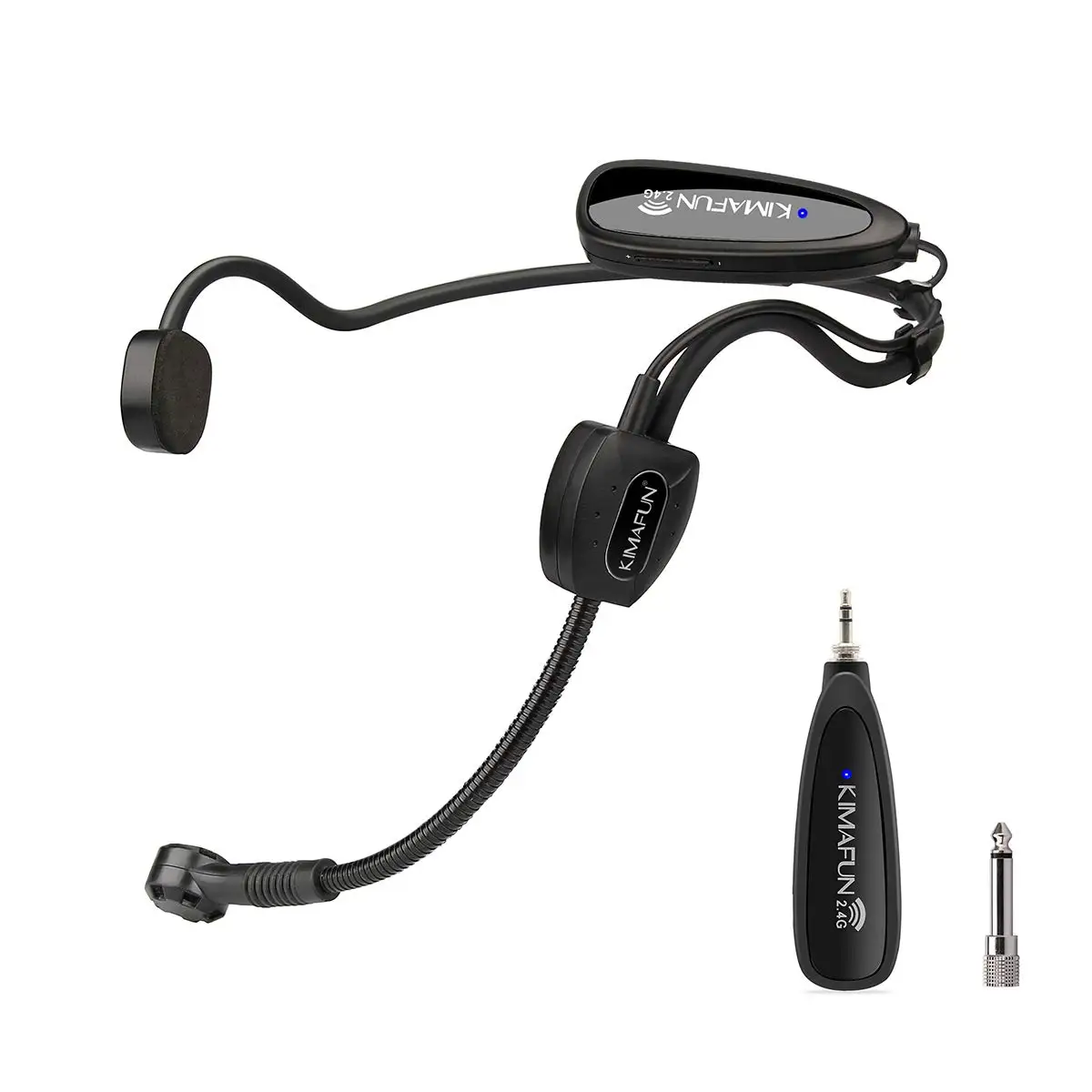 KIMAFUN 2.4G ワイヤレスヘッドセットマイク