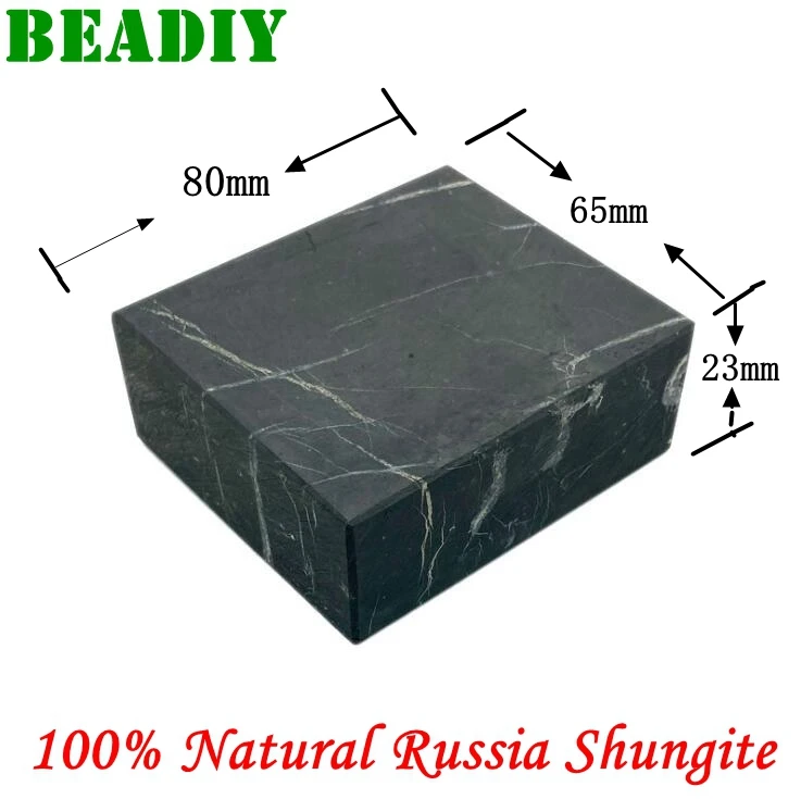 Russia Shungite Brick 80x65x23mm Cubiod,Contain Carbon Fullerenes,Shungite Stone Used For Meditation and Energy Balace